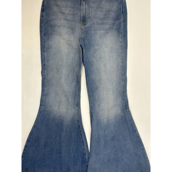 Free People Love Letters Float On Flare High Rise Bell Bottom Jeans - Picture 6 of 8